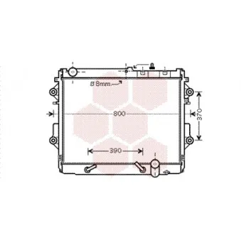 Radiateur, refroidissement du moteur VAN WEZEL 53002490
