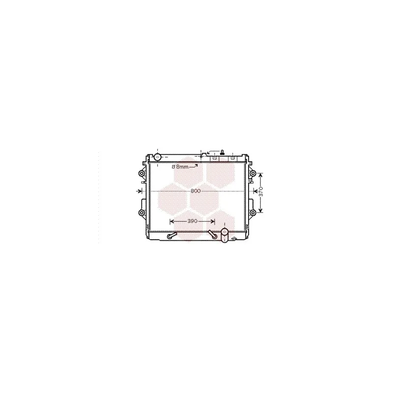 Radiateur, refroidissement du moteur VAN WEZEL 53002490