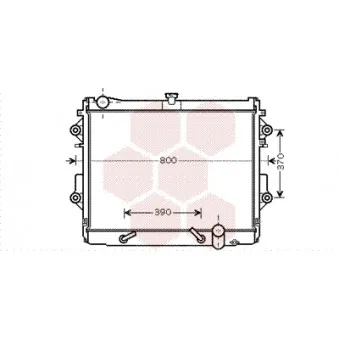 Radiateur, refroidissement du moteur VAN WEZEL 53002491