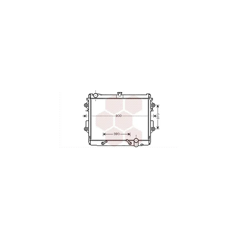 Radiateur, refroidissement du moteur VAN WEZEL 53002491