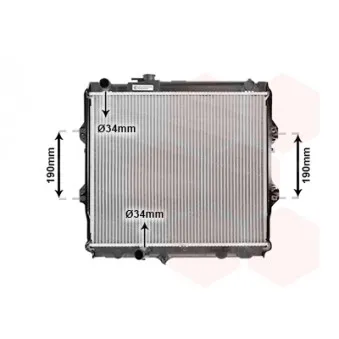 Radiateur, refroidissement du moteur VAN WEZEL 53002492