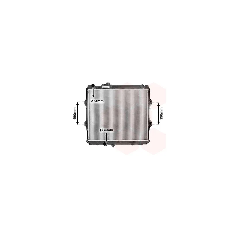 Radiateur, refroidissement du moteur VAN WEZEL 53002492