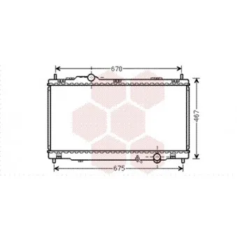 Radiateur, refroidissement du moteur VAN WEZEL 53002495
