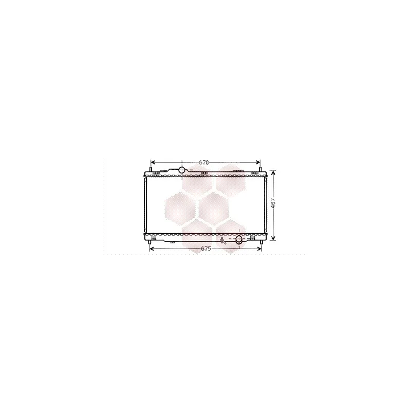 Radiateur, refroidissement du moteur VAN WEZEL 53002495