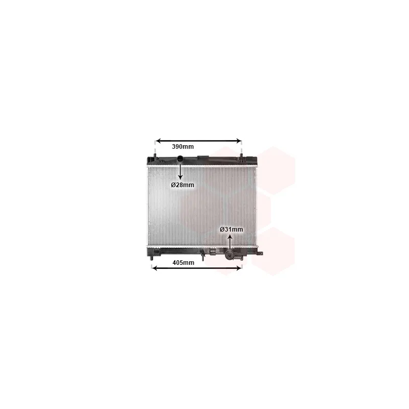 Radiateur, refroidissement du moteur VAN WEZEL 53002498