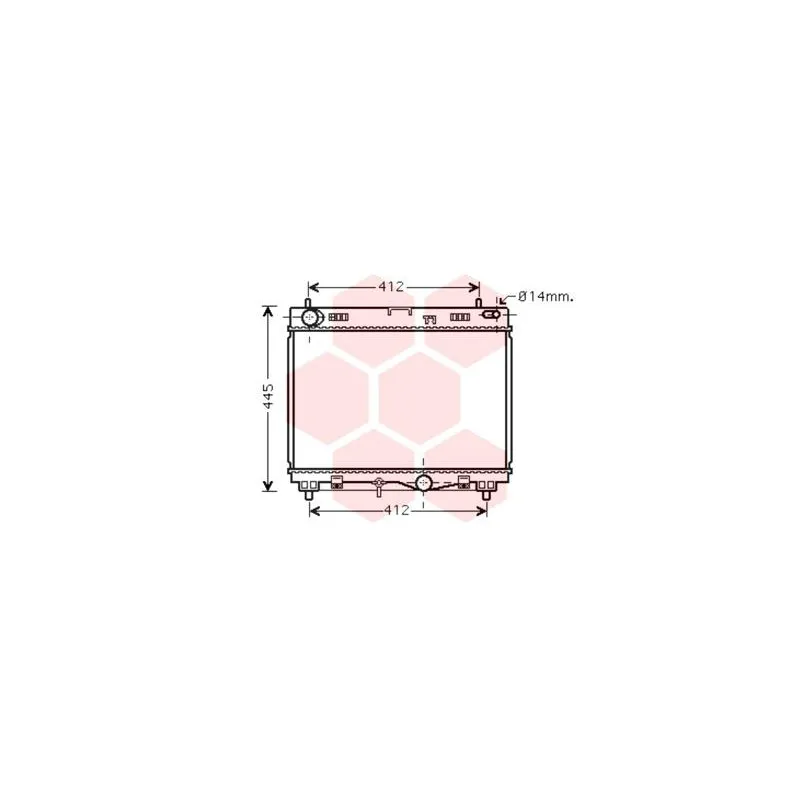 Radiateur, refroidissement du moteur VAN WEZEL 53002499