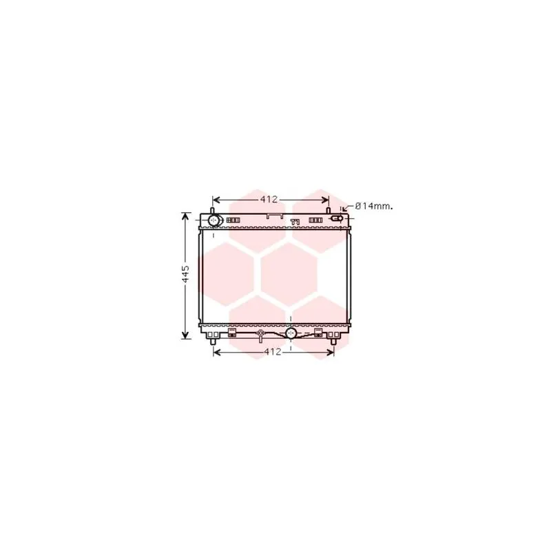 Radiateur, refroidissement du moteur VAN WEZEL 53002500