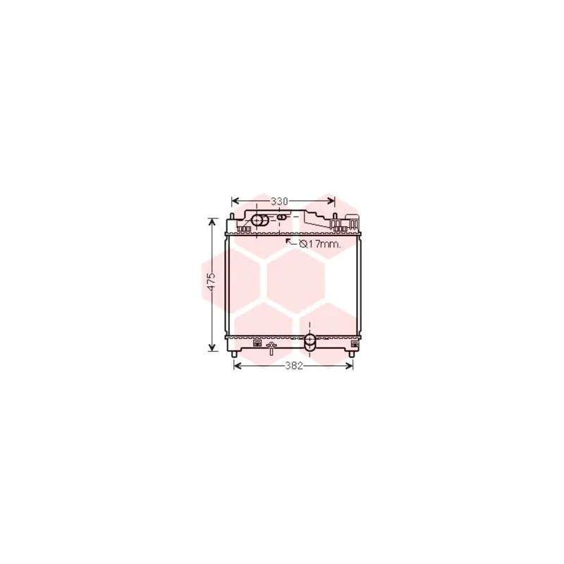 Radiateur, refroidissement du moteur VAN WEZEL 53002501