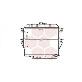 Radiateur, refroidissement du moteur VAN WEZEL 53002571