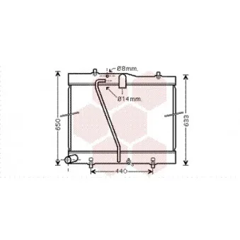 Radiateur, refroidissement du moteur VAN WEZEL 53002597