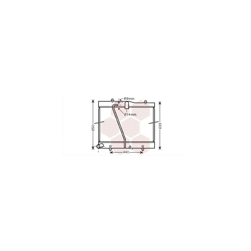Radiateur, refroidissement du moteur VAN WEZEL 53002597