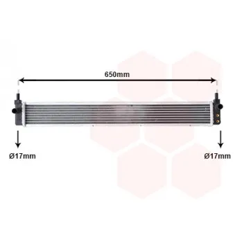 Radiateur, refroidissement du moteur VAN WEZEL 53002602