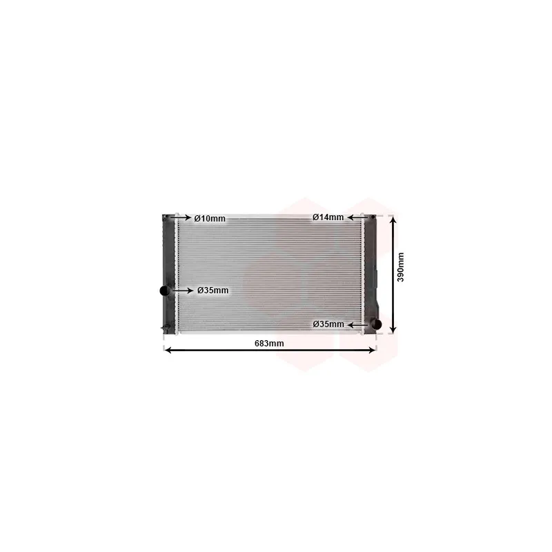 Radiateur, refroidissement du moteur VAN WEZEL 53002608