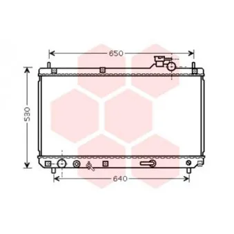 Radiateur, refroidissement du moteur VAN WEZEL 53002614
