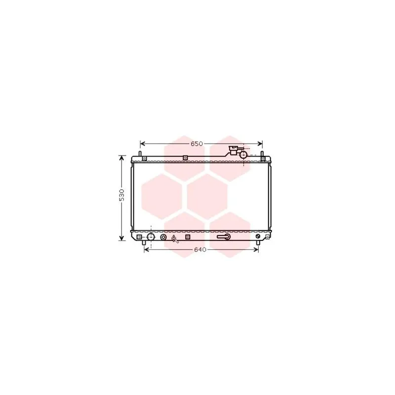 Radiateur, refroidissement du moteur VAN WEZEL 53002614