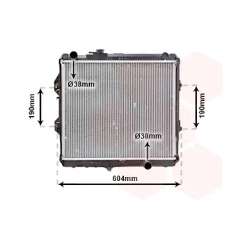 Radiateur, refroidissement du moteur VAN WEZEL 53002642