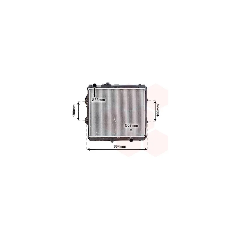 Radiateur, refroidissement du moteur VAN WEZEL 53002642