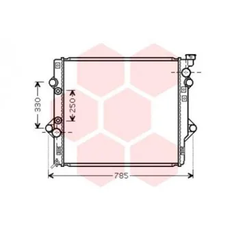 Radiateur, refroidissement du moteur VAN WEZEL 53002644
