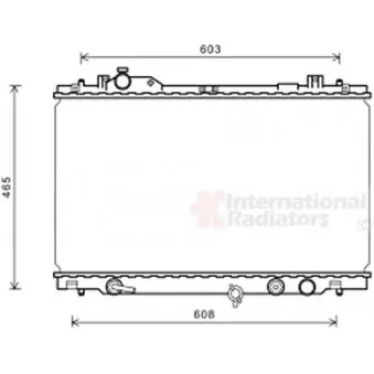 Radiateur, refroidissement du moteur VAN WEZEL 53002666