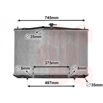 Radiateur, refroidissement du moteur VAN WEZEL 53002675