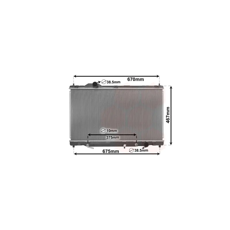 Radiateur, refroidissement du moteur VAN WEZEL 53002701
