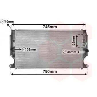 Radiateur, refroidissement du moteur VAN WEZEL 53002704