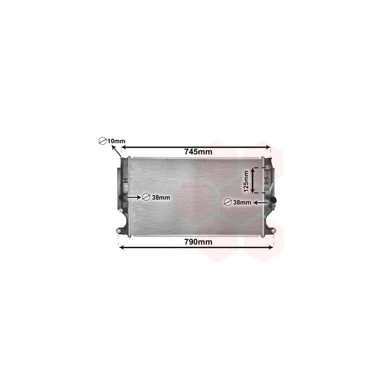 Radiateur, refroidissement du moteur VAN WEZEL 53002704