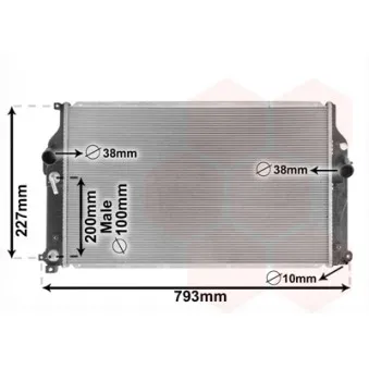 Radiateur, refroidissement du moteur VAN WEZEL 53002715
