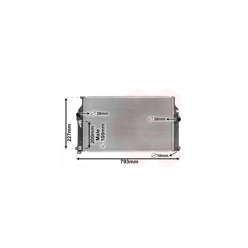 Radiateur, refroidissement du moteur VAN WEZEL 53002715