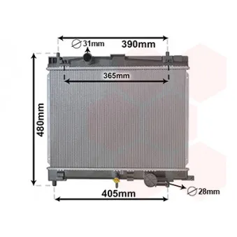 Radiateur, refroidissement du moteur VAN WEZEL 53002716