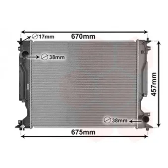 Radiateur, refroidissement du moteur VAN WEZEL 53002717