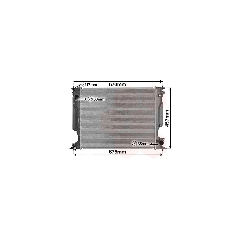 Radiateur, refroidissement du moteur VAN WEZEL 53002717
