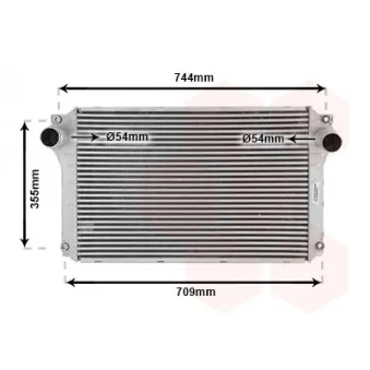 Intercooler, échangeur VAN WEZEL 53004362