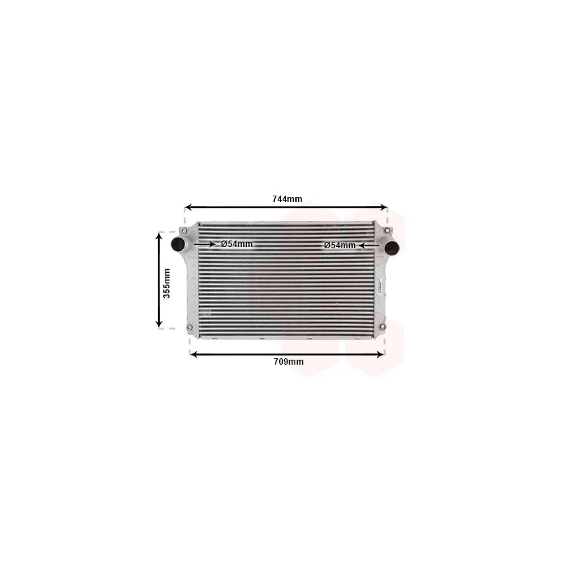 Intercooler, échangeur VAN WEZEL 53004362
