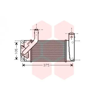 Intercooler, échangeur VAN WEZEL 53004475