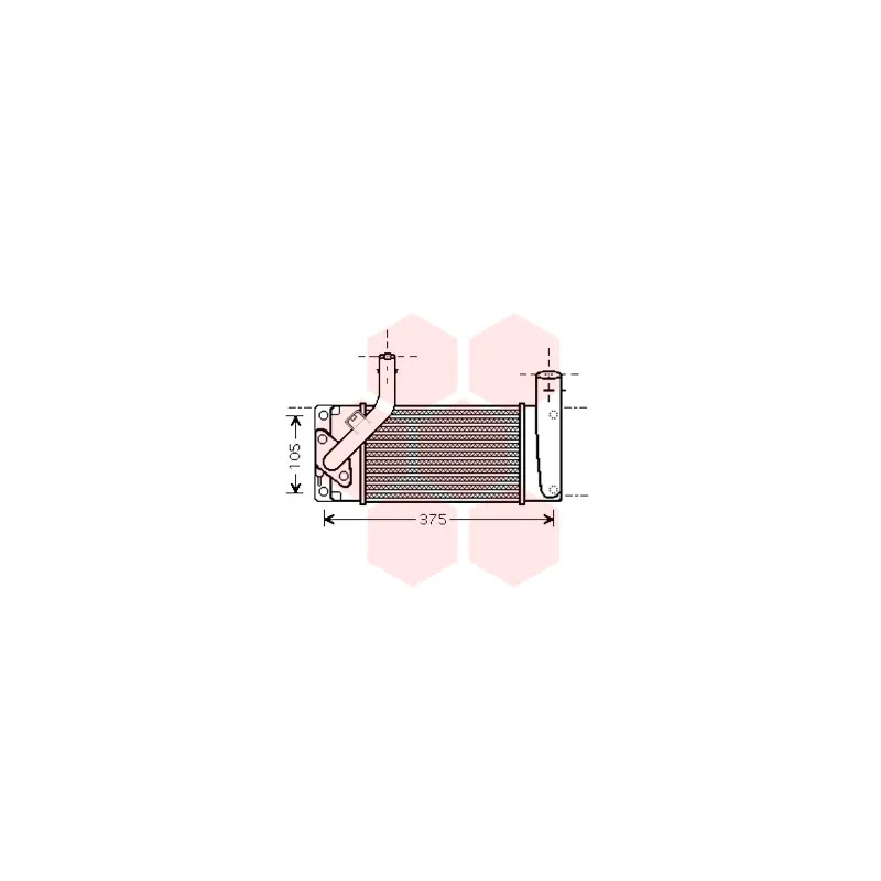 Intercooler, échangeur VAN WEZEL 53004475