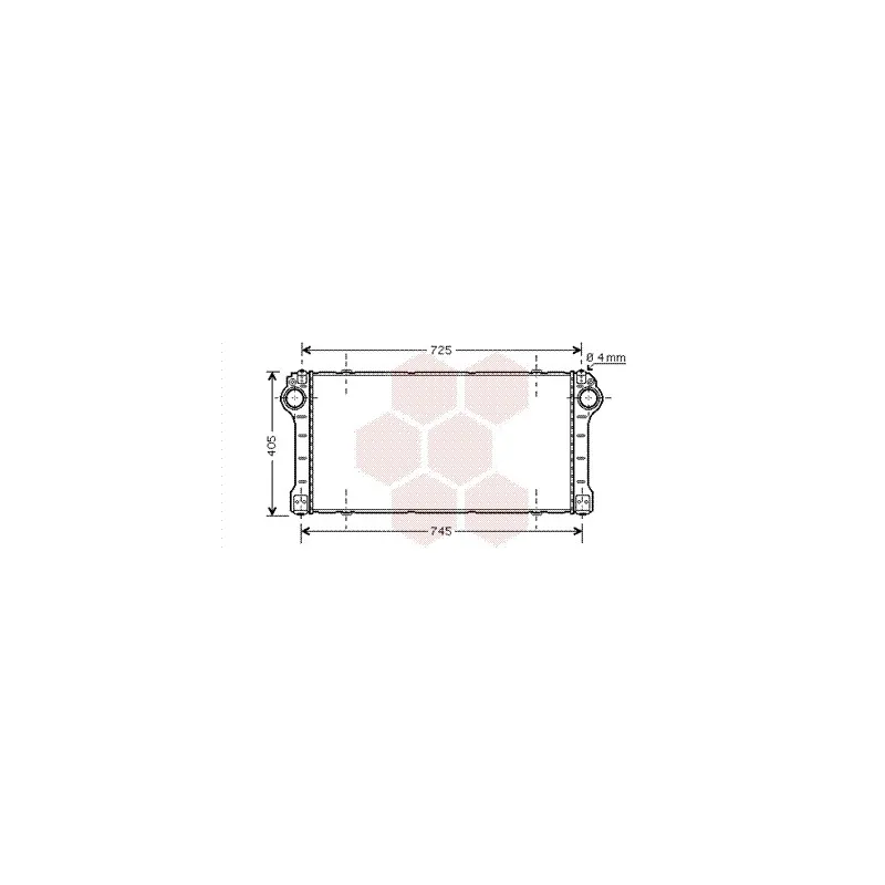 Intercooler, échangeur VAN WEZEL 53004565