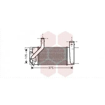 Intercooler, échangeur VAN WEZEL 53004566
