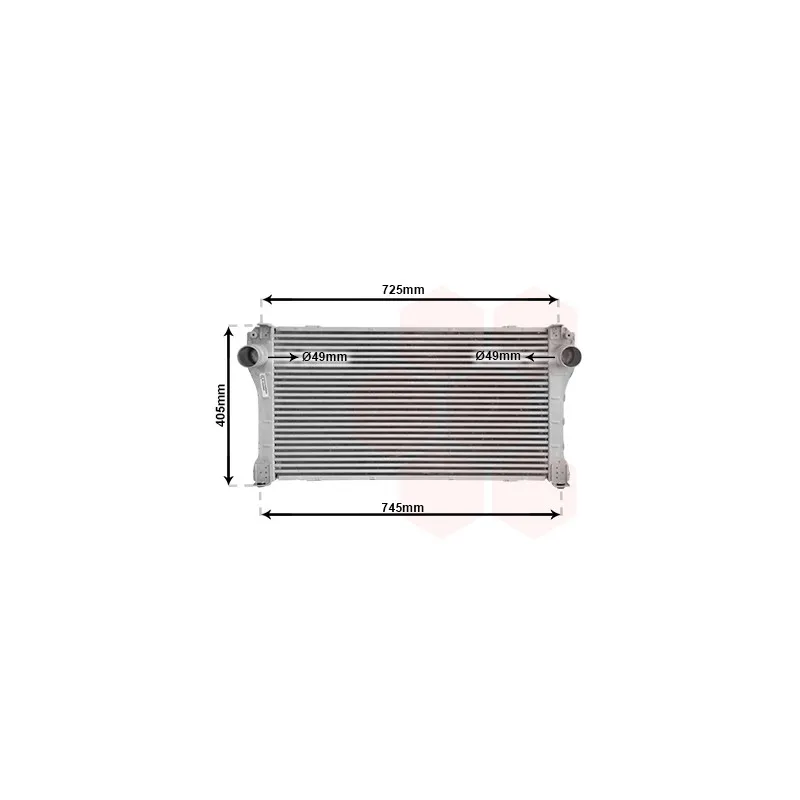Intercooler, échangeur VAN WEZEL 53004567