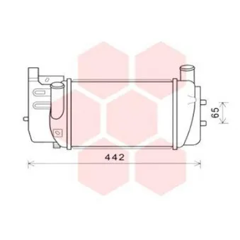 Intercooler, échangeur VAN WEZEL 53004645