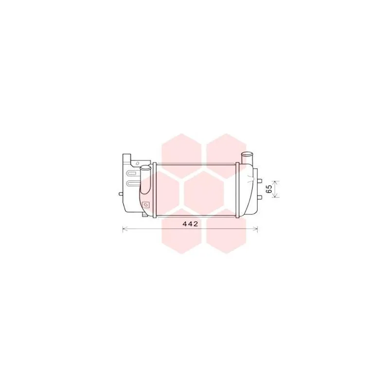 Intercooler, échangeur VAN WEZEL 53004645