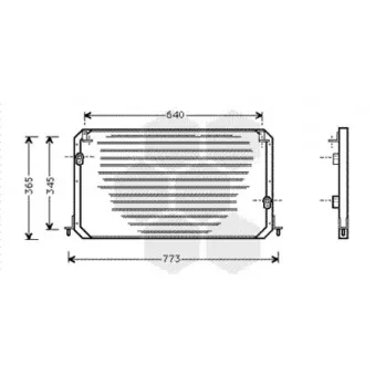 Condenseur, climatisation VAN WEZEL 53005192