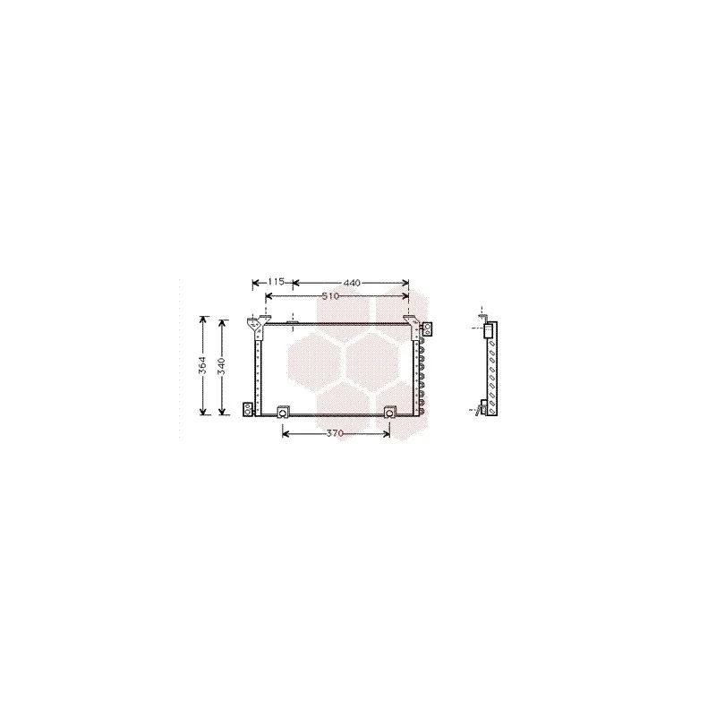 Condenseur, climatisation VAN WEZEL 53005194