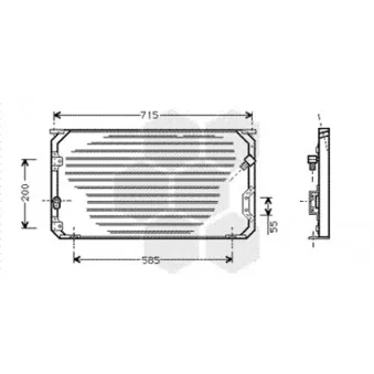 Condenseur, climatisation VAN WEZEL 53005246