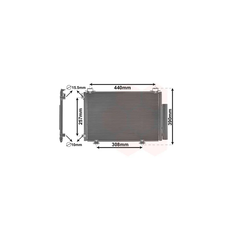 Condenseur, climatisation VAN WEZEL 53005267