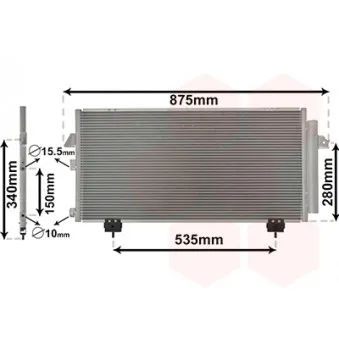 Condenseur, climatisation VAN WEZEL 53005281