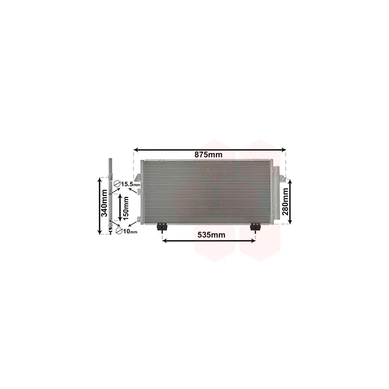 Condenseur, climatisation VAN WEZEL 53005281