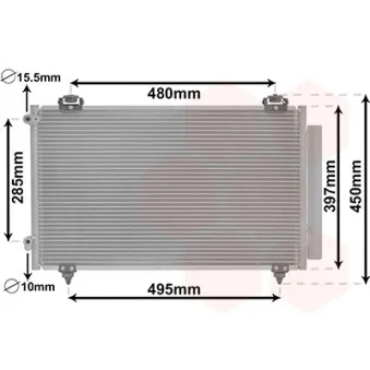 Condenseur, climatisation VAN WEZEL 53005286