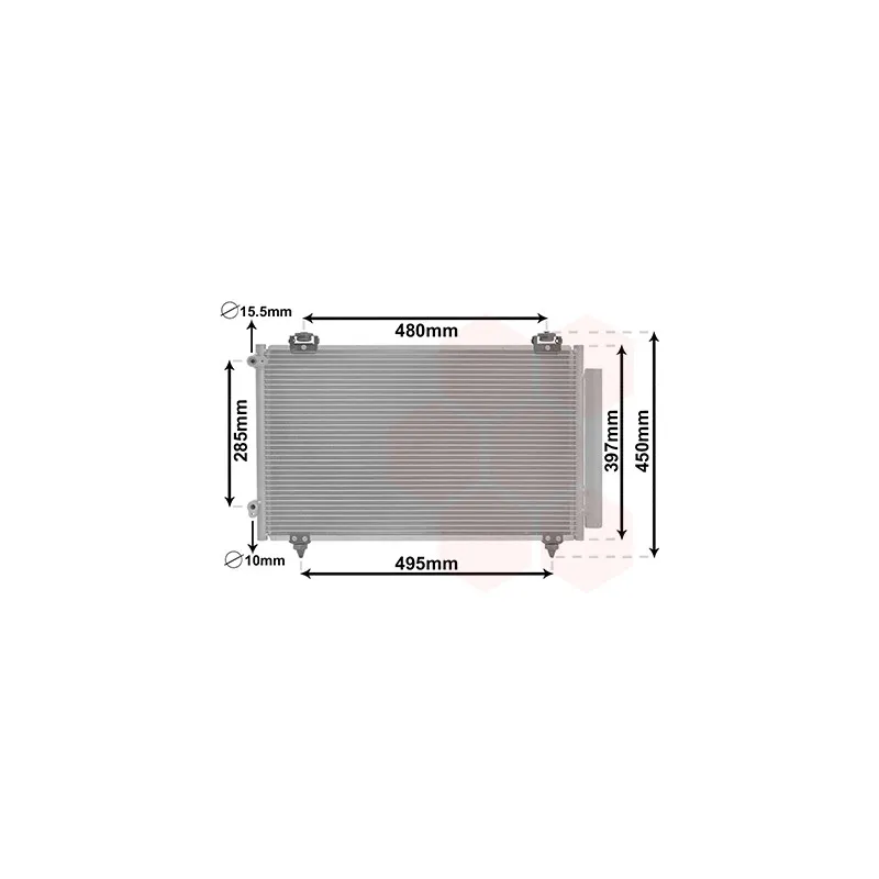 Condenseur, climatisation VAN WEZEL 53005286