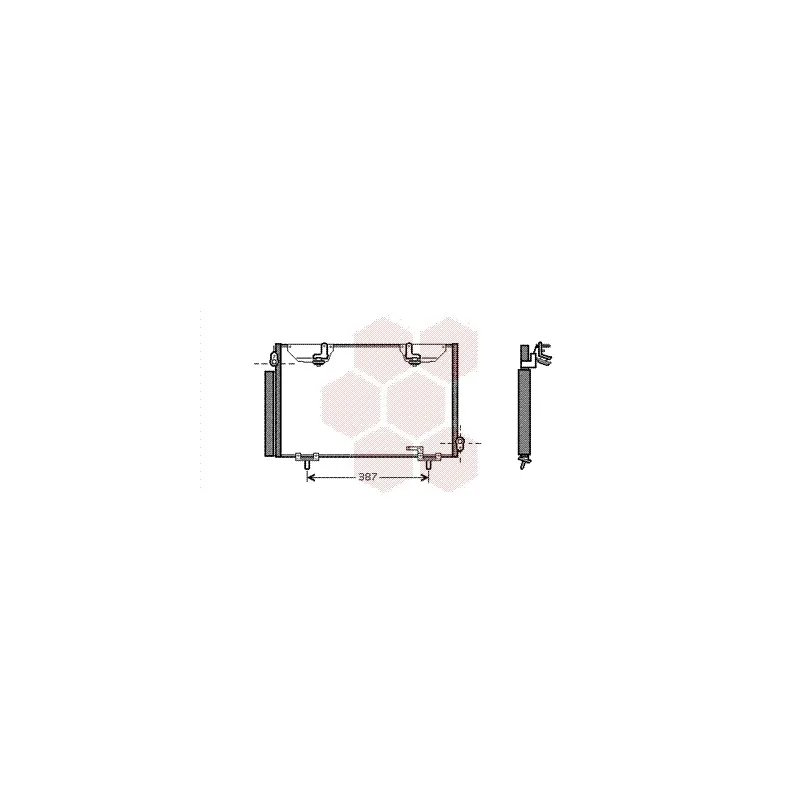 Condenseur, climatisation VAN WEZEL 53005328
